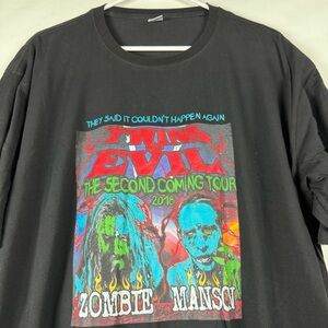 Rob Zombie & Marilyn Manson Twins Of Evil Shirt Mens 3XL Second Coming Tour 2018